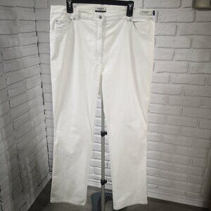 Raphaela by Brax Proform Slim Ladies Size 18R Rosanna Rocket Off White Pants